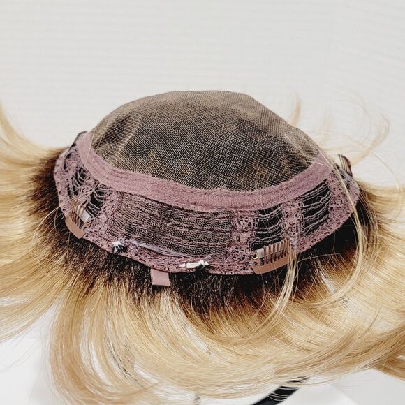 Ellen Wille HairPower Synthetic Lace Hair Topper Brown Blonde Short Pixie - Picture 11 of 12